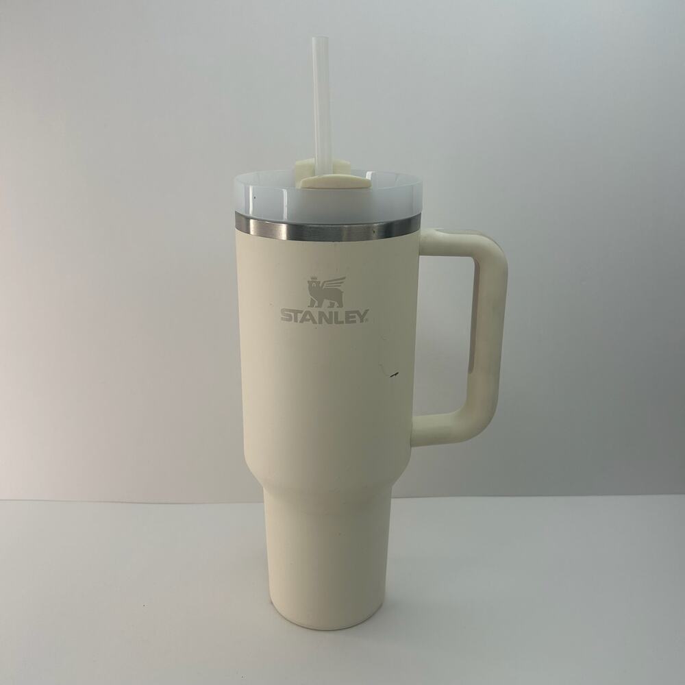 Stanley Quencher H2.0 FlowState 40oz Tumbler Cream Stainless Steel With Straw